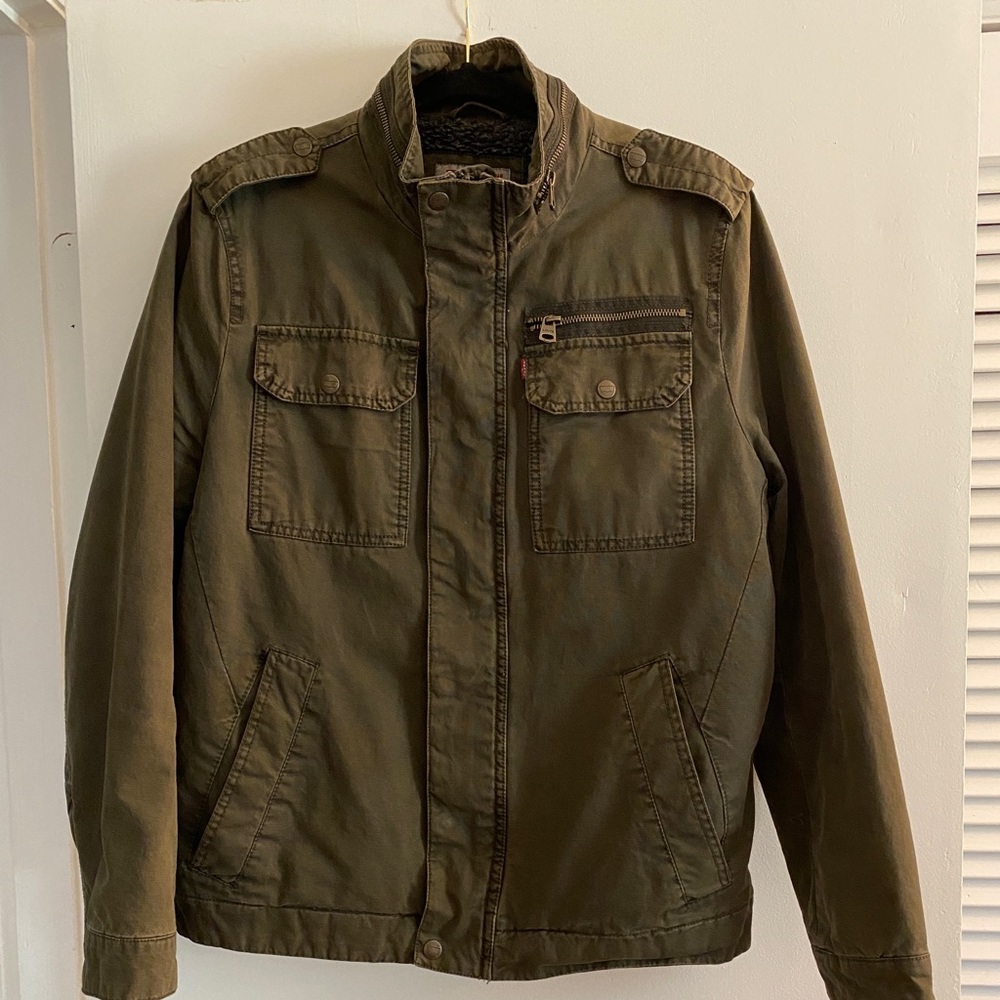 Levi’s Green StandCollar Military Jacket Gem